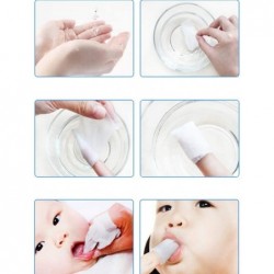 120Pcs Baby Teeth Soft Gauze Finger Clean Oral Hygiene Tongue Milk Stain Cleaning for 0-2 Years Old $17.78 Baby Teether Toys