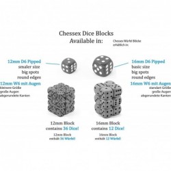 Dice d6 Sets: Lustrous Shadow with Gold - 16mm Six Sided Die (12) Block of Dice $21.13 Game Accessories