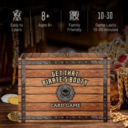 Get That Pirate's Booty Card Game Fun 2-6 Player Family-Friendly Card Game for Adults Teens & Kids a Fun Pirate Themed Game a...