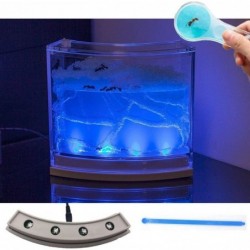 Ant Farm Habitat for Kids W/ LED Light – Great Educational & Science Kit with Nutrient Blue Gel Observing Ants Create 3D Tunn...