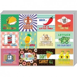 Hilarious Delicious Food Puns Stickers (20-Sheet) – Funny Gift Stickers for Kids – Awesome Stocking Stuffers Gifts for Boys &...