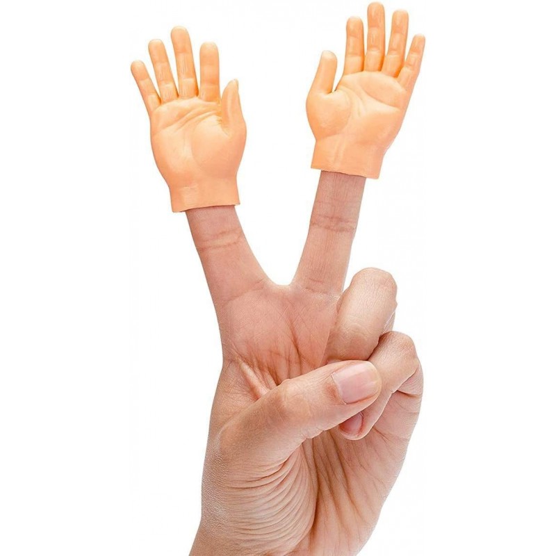 2pcs Finger Hands Finger Puppets | Soft Vinyl Little Finger Puppet Party Favors Novelty Gag Toys Practical JokeToy | Sarcasti...