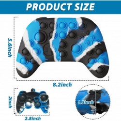 Large Pop Controller Toy 2Pcs Tie-dye Gamepad 3D Model Sensory Push Bubble Fidget Toy Silicone Push Popper Squeeze Cool Toy A...