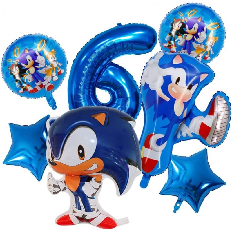 7PCS hedgehog balloons blue hedgehog birthday party supplies children's hedgehog theme anniversary party balloon decoration (...