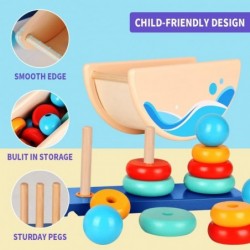 Montessori Toys for 1 Year Old Wooden Stacking Toys for for Toddlers 1-3 Preschool Educational Learning Toys for 1 2 3 Year O...