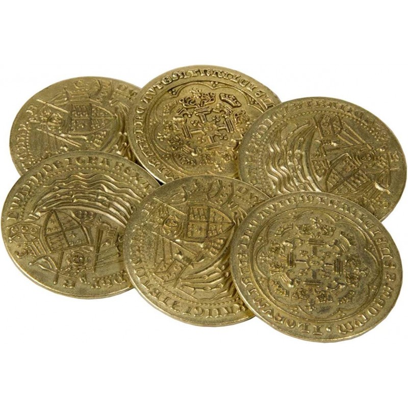 Early English Kings Themed Gaming Coins - Jumbo 35mm 6-Pack Novelty Fantasy Replica Coins $19.00 Game Accessories