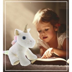 White & Gold Unicorn Stuffed Animal Plush Kids & Adults Huggable Rainbow Unicorn Cuddle Gifts Cute Stuffed Animals for Toddle...