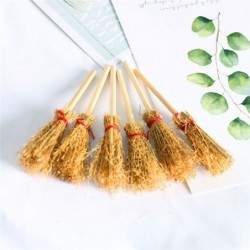 12Pcs Dollhouse Miniature Broom Ornament Mini Broom Micro Landscape Decoration DIY Crafts Dollhouse Furniture Props Accessori...