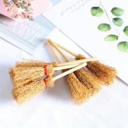 12Pcs Dollhouse Miniature Broom Ornament Mini Broom Micro Landscape Decoration DIY Crafts Dollhouse Furniture Props Accessori...