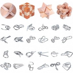 Brain Teaser Puzzle for Kids Adults Puzzle Games Wooden and Metal 3D Unlock Interlocking Puzzle Educational Toy 28Pcs $48.77 ...