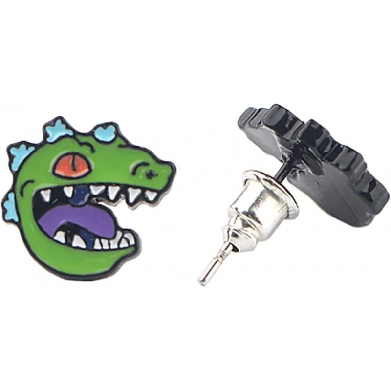 Reptar Face Metal Enamel Stud Earrings $22.62 Kids' Dress-Up Accessories