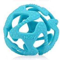 100% Silicone Tuggy Teether Ball 6 Months+ (Aqua) $15.40 Baby Teether Toys