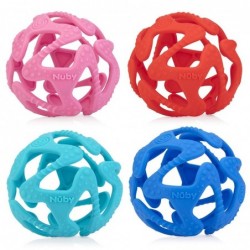 100% Silicone Tuggy Teether Ball 6 Months+ (Aqua) $15.40 Baby Teether Toys