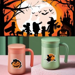 Halloween Stickers 50 Pcs Witch Pumpkin Skeleton Stickers Waterproof Stickers Halloween Decorations Party Supplies $14.03 Kid...