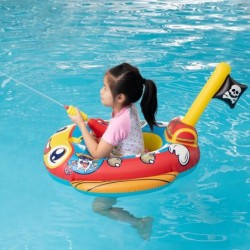 Pool Float for Kids Pirate Boat Pool Float Kids with Water Gun Inflatable Toddler Pool Float for Swimming Pool Toy for Ages 2...