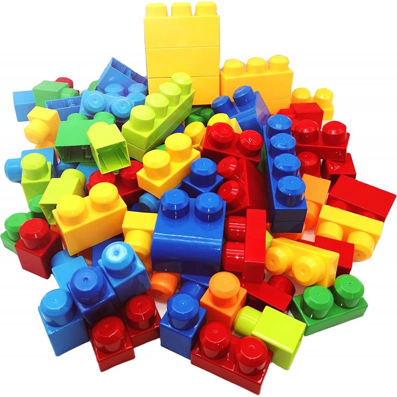 88PCS Big Building Blocks with Blue Building Bag Educational STEM Toys Gift for Kids and Toddlers $43.40 Toy Stacking Block Sets