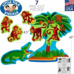 Five Monkeys Sitting in a Tree Precut Flannel/Felt Board Figures 7 Pieces Set $32.57 Magnetic & Felt Playboards