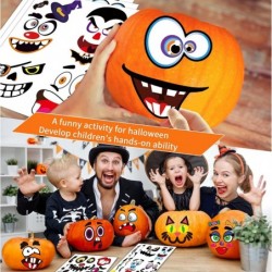 Halloween Pumpkin Decorating Stickers Craft Stickers Mini Make 46 Small Pumpkin Face and Kids Halloween Activities Stickers M...