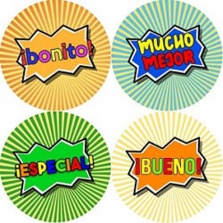 Spanish Superhero Reward Stickers (20-Sheet) - Premium Gifts Ideas for Birthdays Graduation Christmas - Perfect for Men Women...