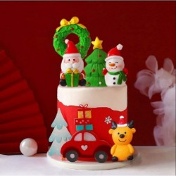 Christmas Cake Topper Christmas Cake Decoration Deer Cake Topper Snowman Cake Decoration Gingerbread Man Cupcake Decoration $...