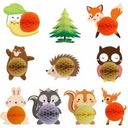 Wild One Woodland Animals Honeycomb Ball Party Table Centerpieces Decor for Baby Shower Kids Birthday Animal Theme Party Home...