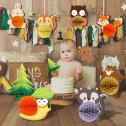 Wild One Woodland Animals Honeycomb Ball Party Table Centerpieces Decor for Baby Shower Kids Birthday Animal Theme Party Home...