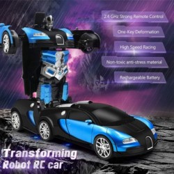 Rc Transformer Car Toy Remote Control Deformation Car for Kids with One-Button Deformation 360°Rotating Drifting and Realisti...