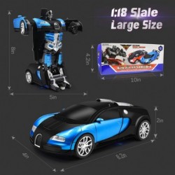 Rc Transformer Car Toy Remote Control Deformation Car for Kids with One-Button Deformation 360°Rotating Drifting and Realisti...