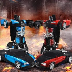 Rc Transformer Car Toy Remote Control Deformation Car for Kids with One-Button Deformation 360°Rotating Drifting and Realisti...