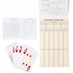 Viennese Nouveau Large Type Bridge Gift Set - 2 Playing Card Decks & 2 Score Pads $44.34 Card Games