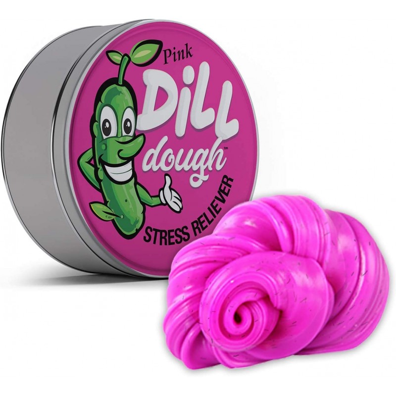 Pink Dill Dough Stress Reliever Putty Glow in The Dark Funny Pickle Gag Stocking Stuffers for Adults Therapy Dough for Women ...