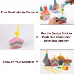 12 Pack Create Your Own Magic Sand Art Glitter Activity | Glow in the Dark Colored Custom Sand Kits for Kids - Includes 12 Bo...