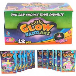 12 Pack Create Your Own Magic Sand Art Glitter Activity | Glow in the Dark Colored Custom Sand Kits for Kids - Includes 12 Bo...