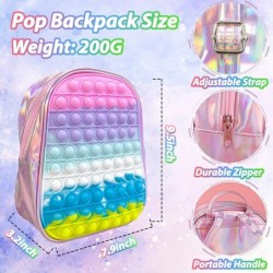 Pop Fidget Backpack for Girls & Notebook Pencil Case Keychain Pop Purse It Set for Kids Child Stress Relief Pop Fidget Toys G...