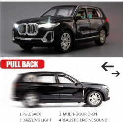 1/24 Compatible for BMW X7 SUV Model Car Toy Diecast Toy Cars Zinc Alloy Pull Back Toy car with Sound and Light for Kids Boy ...