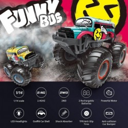 Remote Control Monster Truck for Boys Upright 360°Swivel 1:14 All Terrains RC Trucks with LED Lights 2.4Ghz Off-Road RC Car 2...