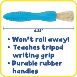 Triangle Grip Paint Brushes - Set of 6 - 18m+ - Easy to Grip Paint Brushes for 2 3 and 4 Year Olds - Encourage Writing Grip $...