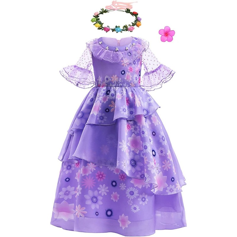 Encanto Mirabel Isabella Dress Costume For Kids Girls Isabela Madrigal Princess Dress Cosplay Halloween Dress Up Suit $40.24 ...