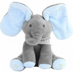 Plush Toy peek-a-Boo Elephant Hide-and-Seek Game Interactive Plush Toy Singing Stuffed Animal Doll Baby Toys (Blue) $43.67 St...