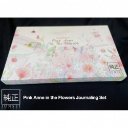 Journal Set for Girls Christmas Gift Scrapbook Japanese Style 100+ Pieces DIY Pink Anne in The Flowers with Hardcover Magneti...