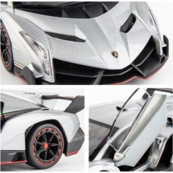 Diecast Car for Lamborghini Veneno Model Car 1/24 Scale Sports Toy Vehicle Door Can be Opened Toy Car Front Wheel Steerable (...