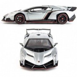 Diecast Car for Lamborghini Veneno Model Car 1/24 Scale Sports Toy Vehicle Door Can be Opened Toy Car Front Wheel Steerable (...