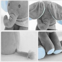 Plush Toy peek-a-Boo Elephant Hide-and-Seek Game Interactive Plush Toy Singing Stuffed Animal Doll Baby Toys (Blue) $43.67 St...