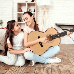 Kidstech Acoustic Guitar for kid and adult alike. Kid's beginner guitar. Junior and teen boys and girls master play guitar. R...