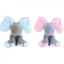 Plush Toy peek-a-Boo Elephant Hide-and-Seek Game Interactive Plush Toy Singing Stuffed Animal Doll Baby Toys (Blue) $43.67 St...