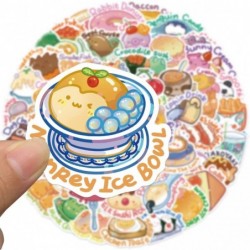 50PCS Kawaii Stickers for Water Bottles Animal Food Word Stickers Pack Cute Vsco Vinyl Laptop Stickers Waterproof Aesthetic S...