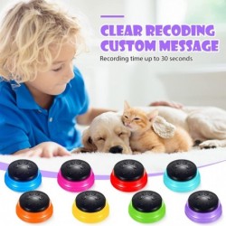 8 Pack Voice Recording Button Dog Buttons for Communication Recordable Buttons Dog Cat Talking Button Pet Training Buzzer 30 ...