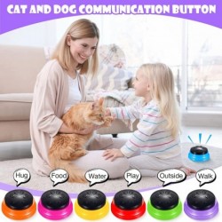 8 Pack Voice Recording Button Dog Buttons for Communication Recordable Buttons Dog Cat Talking Button Pet Training Buzzer 30 ...