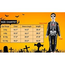 Skeleton Costumes kids Glow in The Dark Girls Boys Halloween Skeleton Dress Up for Party $28.71 Kids' Costumes