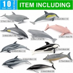 Dolphin Toy 10PCS Mini Dolphin Figurines Set Sea Creature Plastic Fish Learning Toy Gift for Kid Toddlers Dolphin Animals Cak...